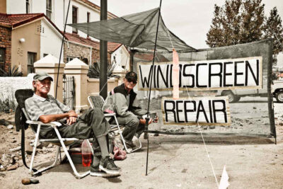 Harry de Zitter Windscreen repair men Willem van Der Merwe & William Daniel