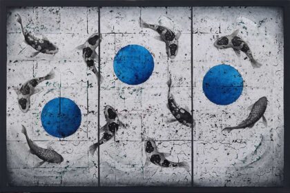 Glen Tong - Koi with Three Blue Pools