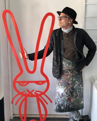 Hout Bay Gallery - David Kuijers with Big Bevokte Bunny