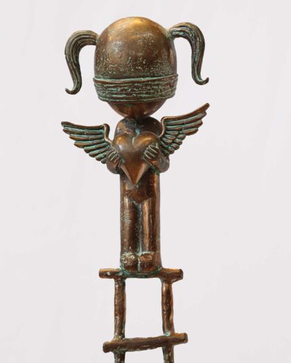 Samuel Allerton Girl with Heart on ladder