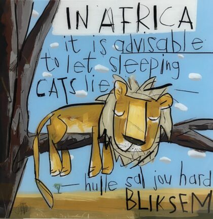 David Kuijers Prints - Let Sleeping Cats Lie Bliksem