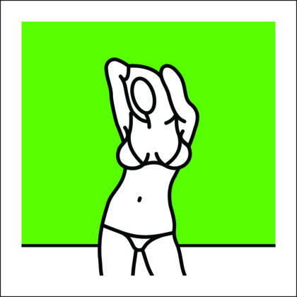 Richard Scott Print Green Carmen 30x30cm