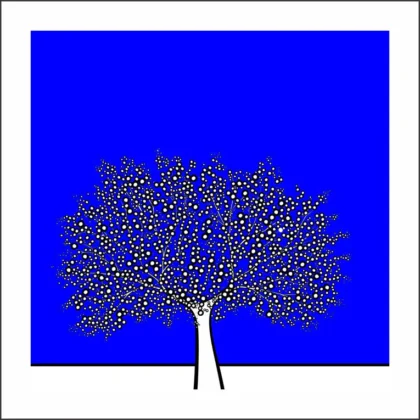 Richard Scott Print My Blue Tree 30x30cm