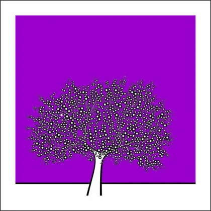 Richard Scott Print My Purple Tree 30x30cm