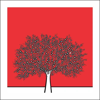 Richard Scott Print My Red Tree 30x30cm