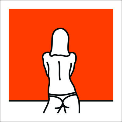 Richard Scott Print Orange Uma 30x30cm