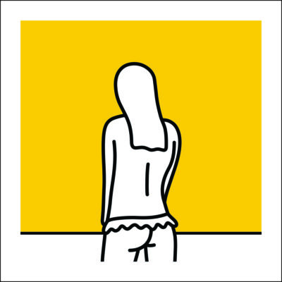 Richard Scott Print Yellow Tammy 30x30cm