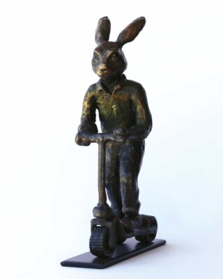 Carol Cauldwell 12189 Tiny Rabbit on Scooter 1