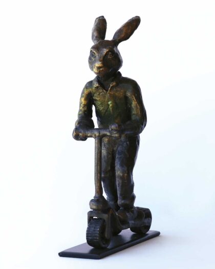 Carol Cauldwell 12189 Tiny Rabbit on Scooter 1 Carol Cauldwell 12189 Tiny Rabbit on Scooter 1