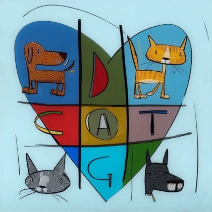 David Kuijers Prints - DAG Dog Cat